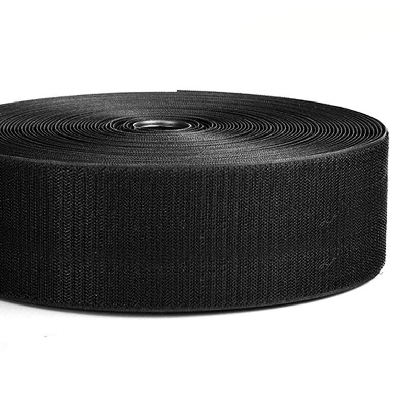 ApexOne 2'' Wide 16.4'/5 Yards Long Hook and Loop Cable Tie Cord Wrap Fastener Nylon Power Cord Management Wire Organizer Strap Reusable Cut to Size Self Gripping Tape Roll (Black) - 4''Wide Available - Image 1